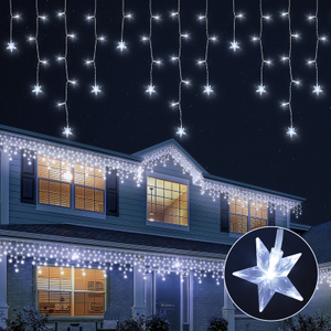 40 gotas de fio branco Twinkle Star Iciclelights