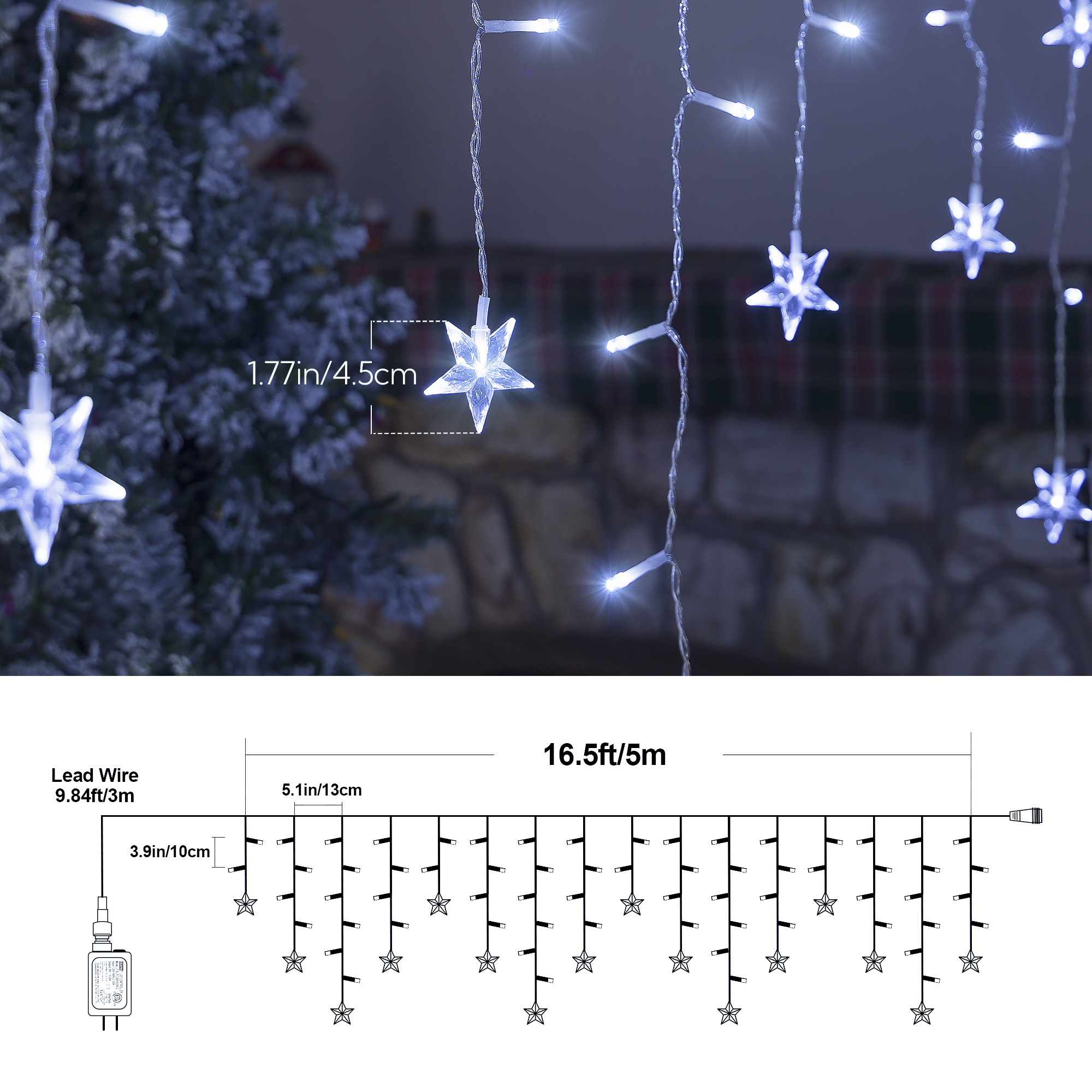 Natal Twinkle Star Iciclelights