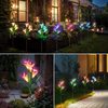 8 luzes solares de jardim com flores de lírio