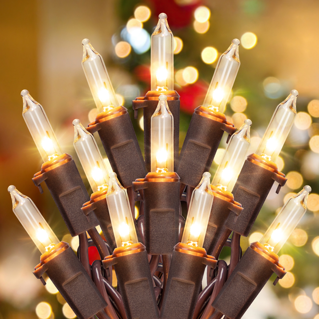 Luz de decoração de Natal de fio marrom