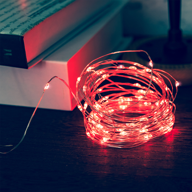 Luzes de corda LED quentes operadas por bateria