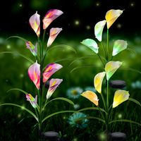 Luzes solares de flores de 7 cores Calla Lily