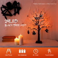 Luz de árvore de mesa de Halloween 2FT 24 LED