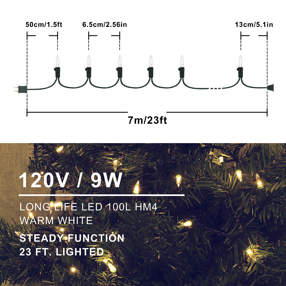 100 mini luzes LED de Natal