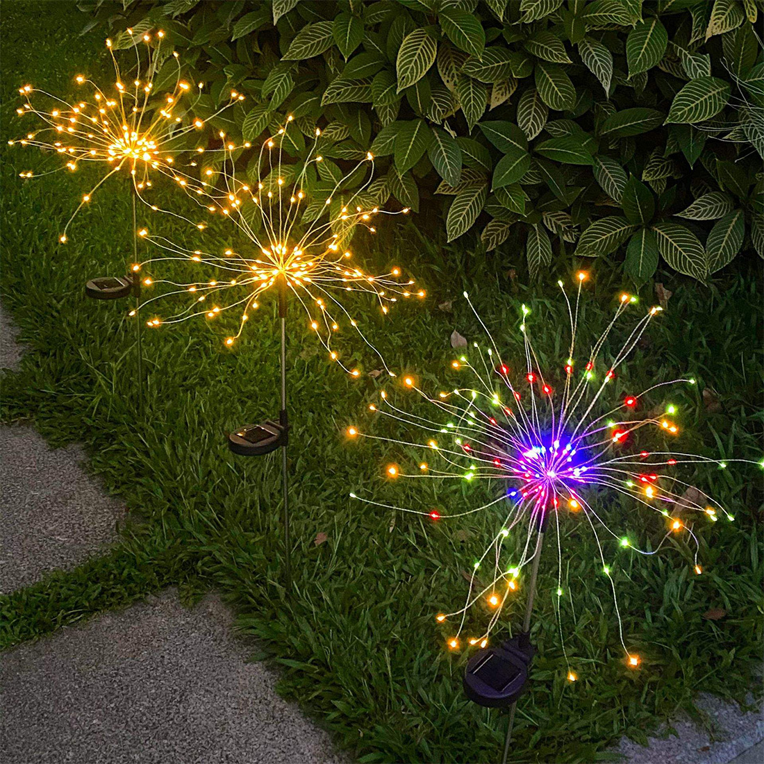 Luz solar LED para fogos de artifício para exterior