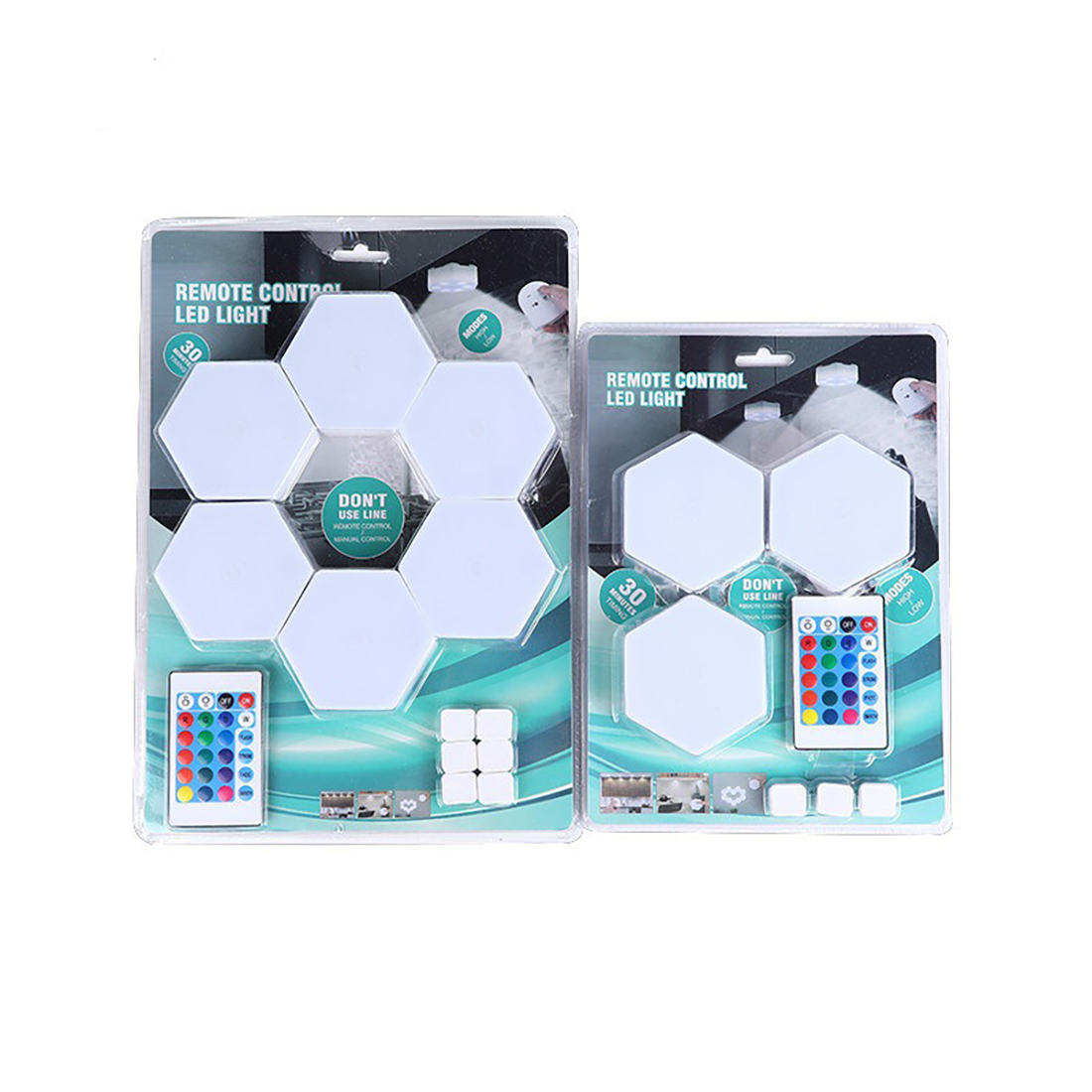 Candeeiros de parede com iluminação hexagonal táctil