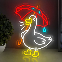 Pato guarda-chuva fofo LED neon iluminado 