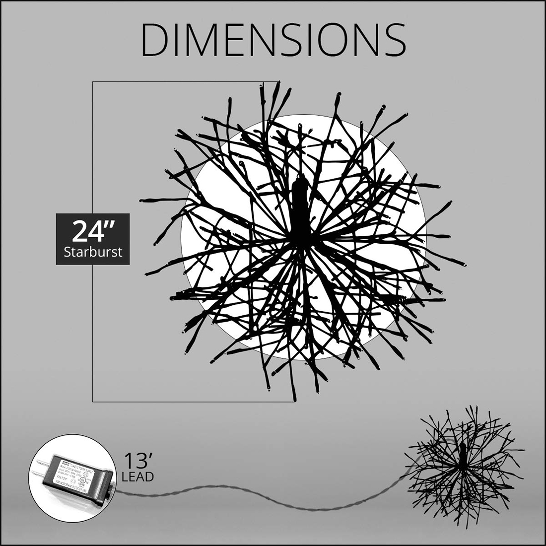 As luzes LED Twinkle Starburst Branches produzem imagem de tamanho