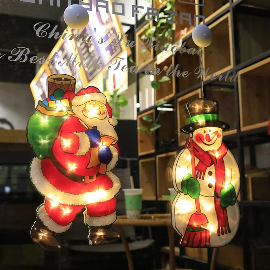 Decorações de Natal Papai Noel otário lâmpada mostrar imagem