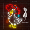 Pato guarda-chuva fofo LED neon iluminado 