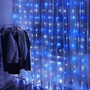 Luzes de corda de cortina azul de beleza 9.8FT 