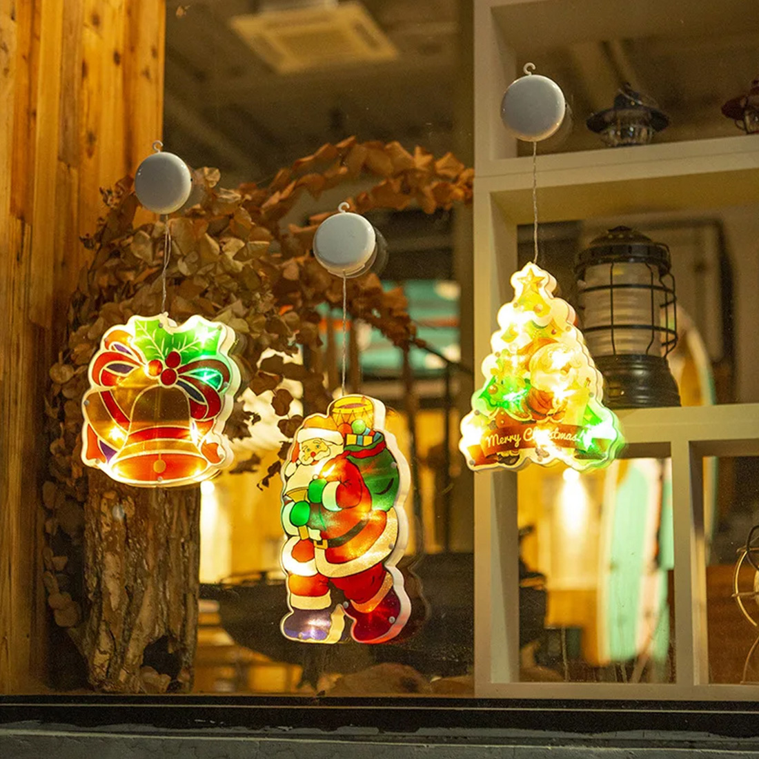 Natal Papai Noel decorações otário lâmpada cena imagem