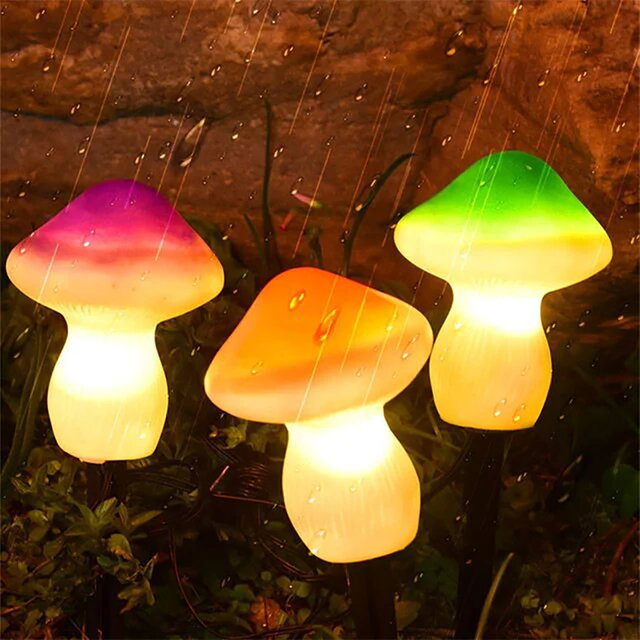 Luzes LED solares de cogumelo fada