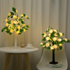 Candeeiro de mesa LED com flores rosas 24