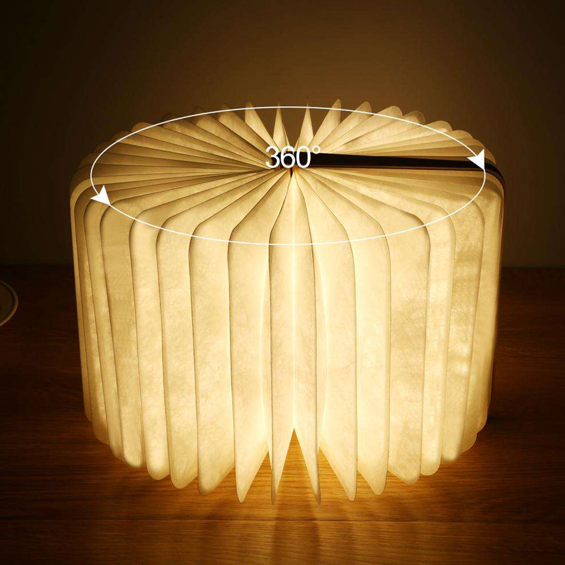 Imagem de luz de mesa de lâmpada de livro dobrável