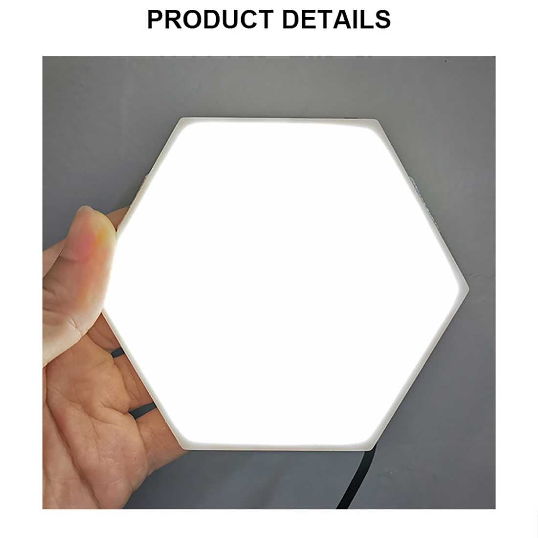 Candeeiros de parede com iluminação hexagonal táctil