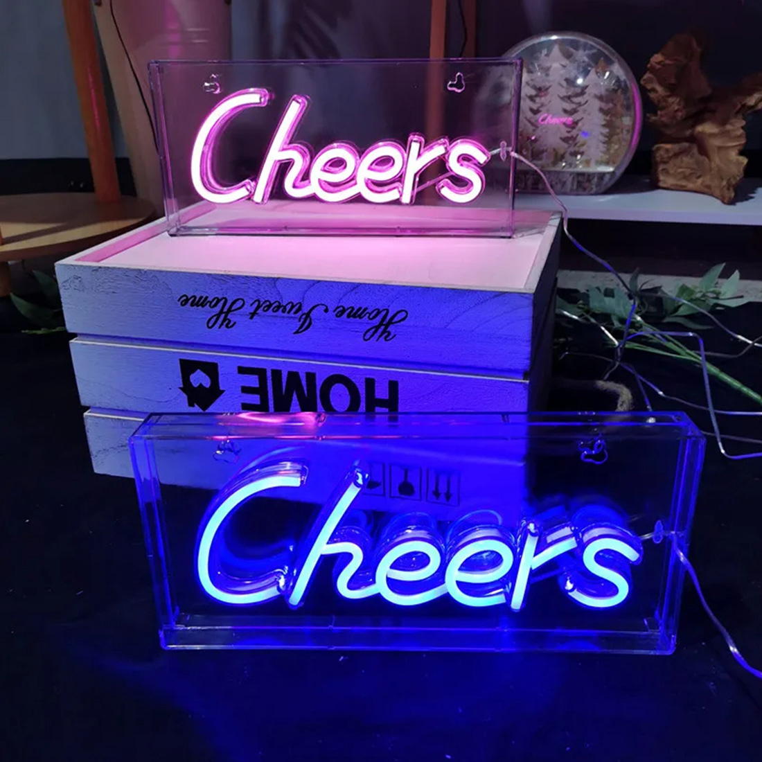 Lâmpada de bar Cheers Neon Sign Light Produzir Imagem